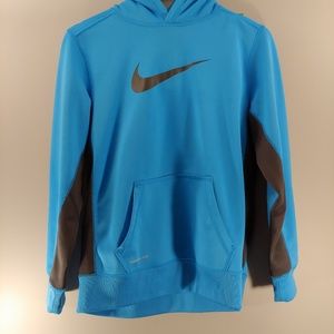 Nike Therma Fit Hoodie Blue Big Logo